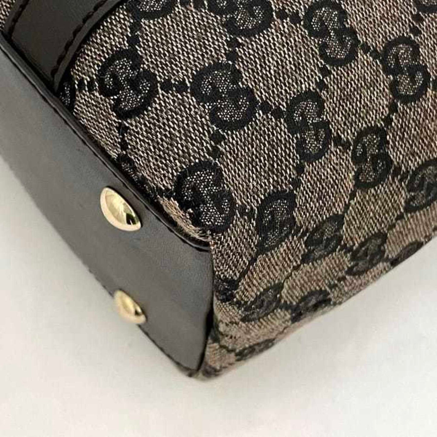 Gucci Tote Bag F-22929 Brown Dark 272399 Canvas Leather 498879 Gucci Gg