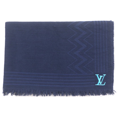 Louis Vuitton 2022 Louis Vuitton Etoile Lv Zigzag Silk Blend Logo Embroidered Large Stole/Scarf