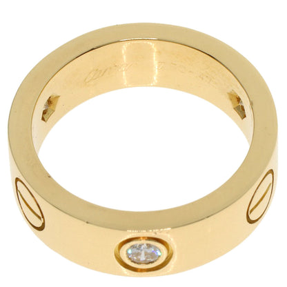 Cartier Love Ring Half Diamond #47 18K Yellow Gold