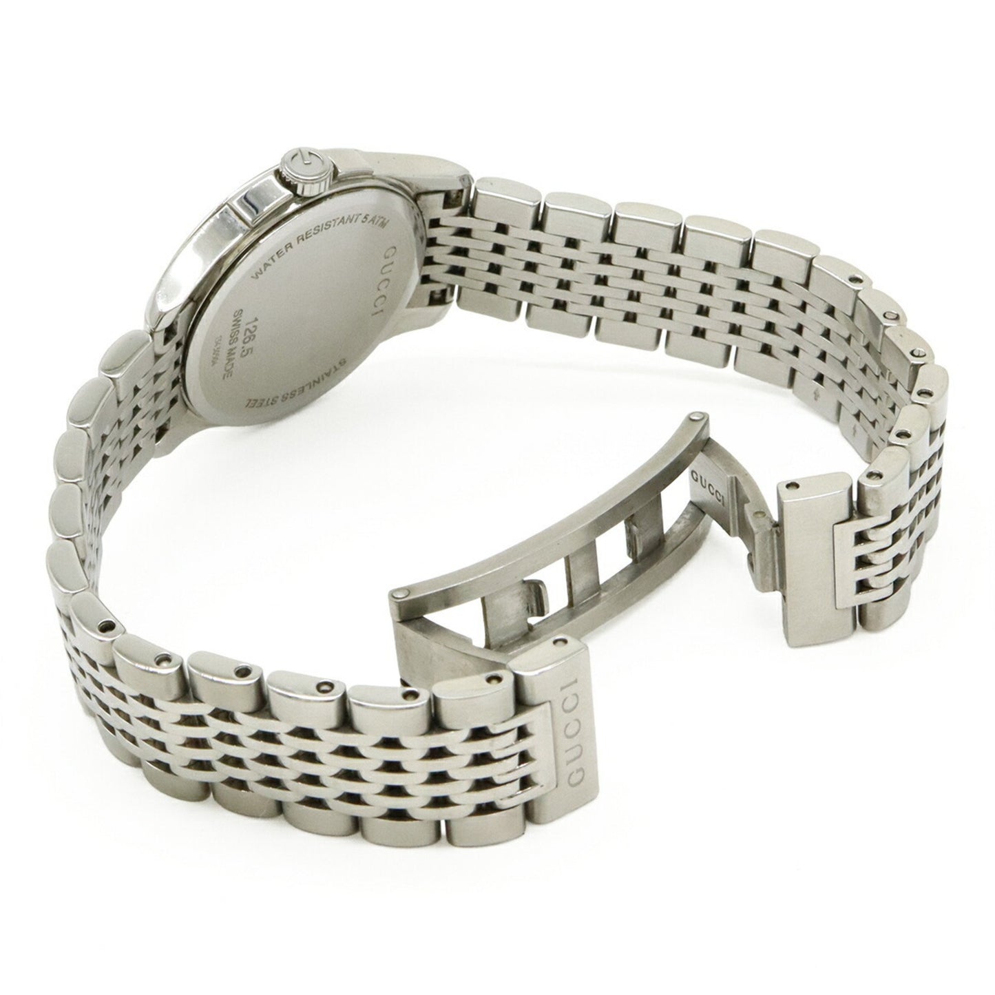 Gucci G Timeless Collection Gg Date Stainless Steel Women'S Quartz Watch With Brown Dial