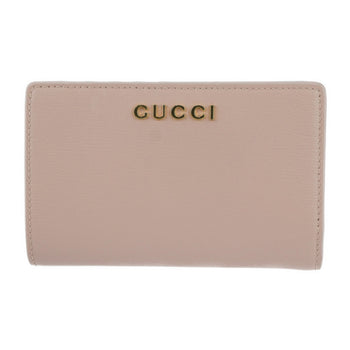 Gucci Script Zip Around Wallet Bi-Fold 772640 Leather Pink L-Shape 2411043010057R1