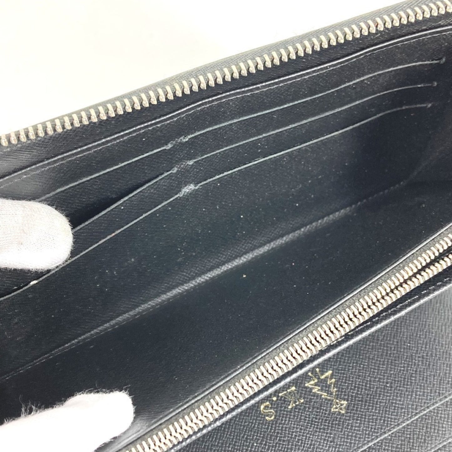 Louis Vuitton N60153 Damier Graphite Zippy Organizer Nm Long Wallet With Lv Alps Patch