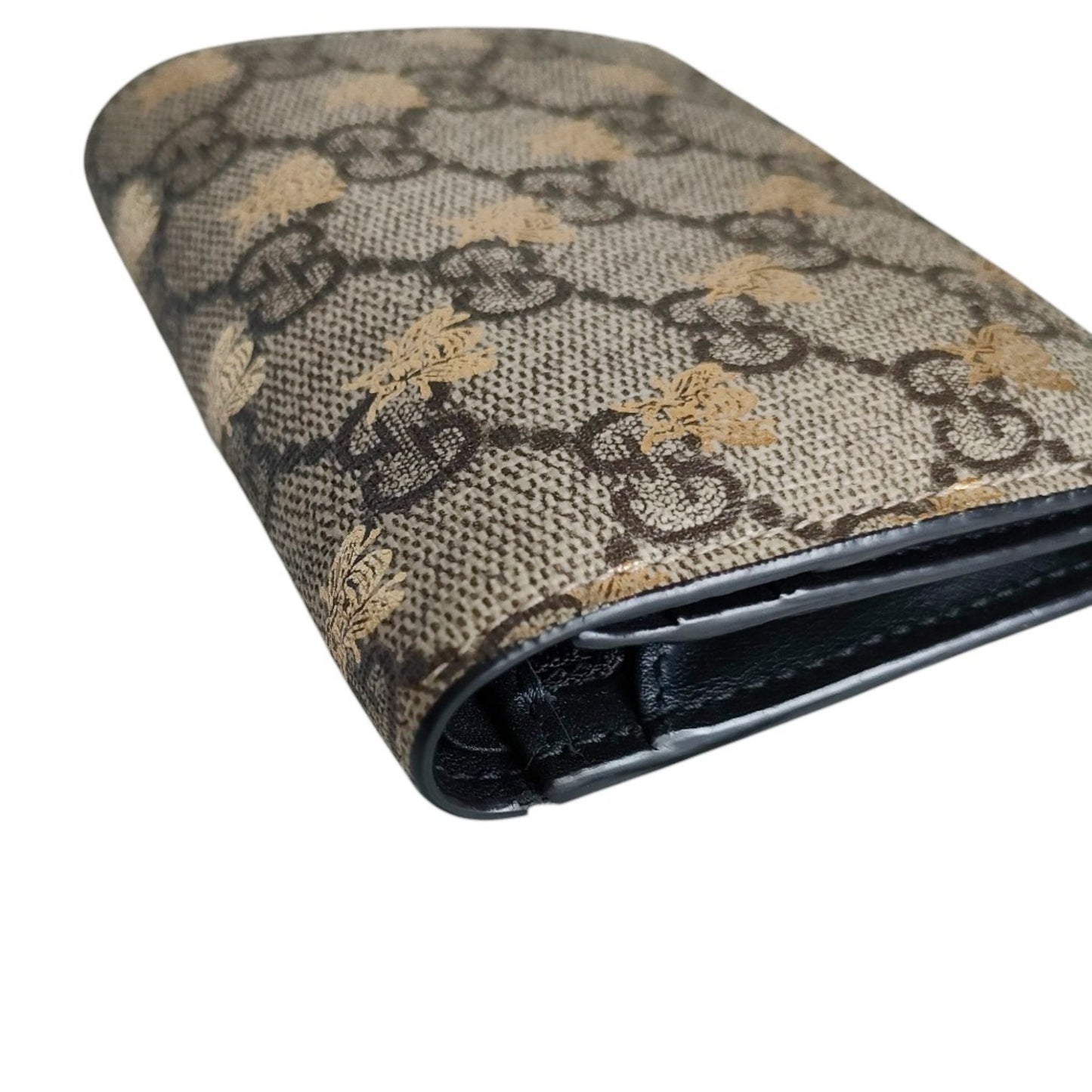 Gucci Michele Gg Supreme Bee Compact Wallet
