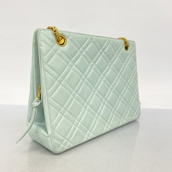 Chanel Shoulder Bag Chain Lambskin Mint Green