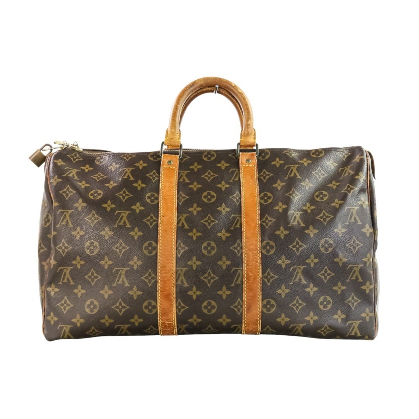 Louis Vuitton Monogram Keepall 45 Boston Bag M41428 Brown