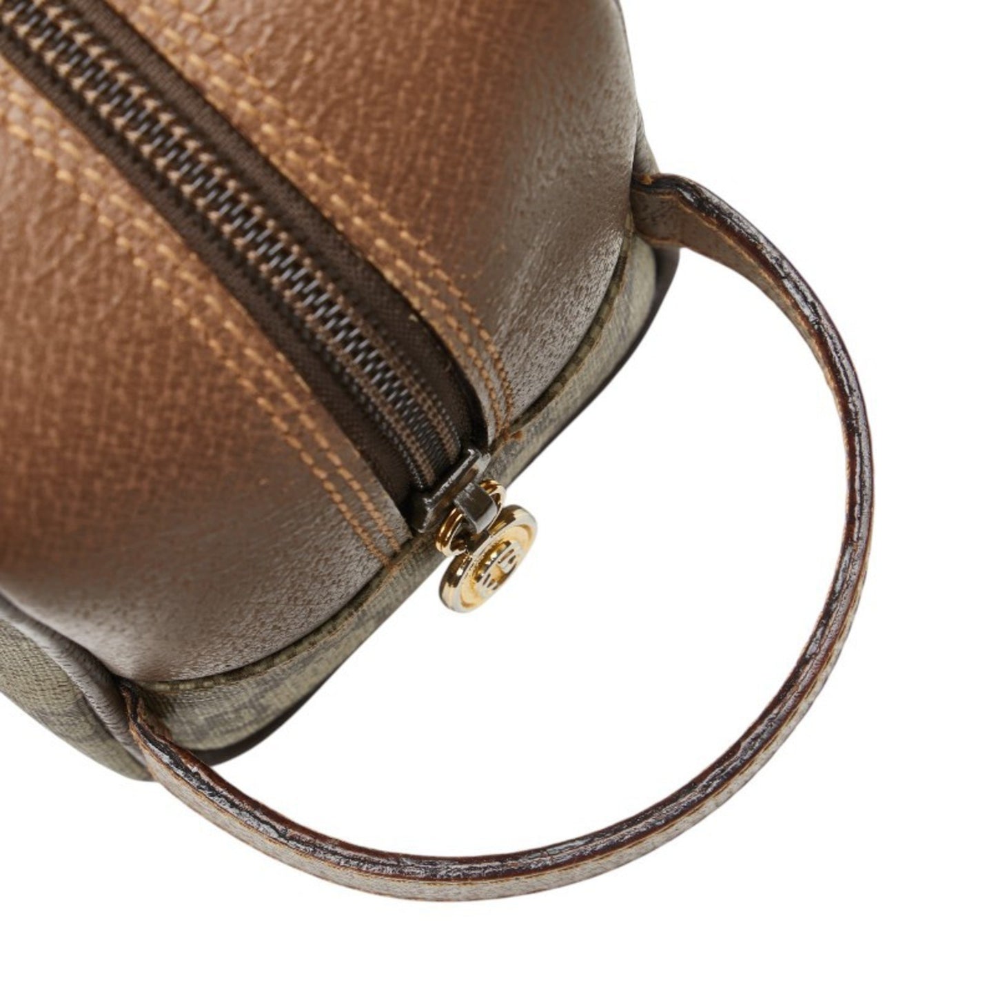 Gucci Gg Supreme Second Bag 014 58 6087 Beige Brown Pvc Leather