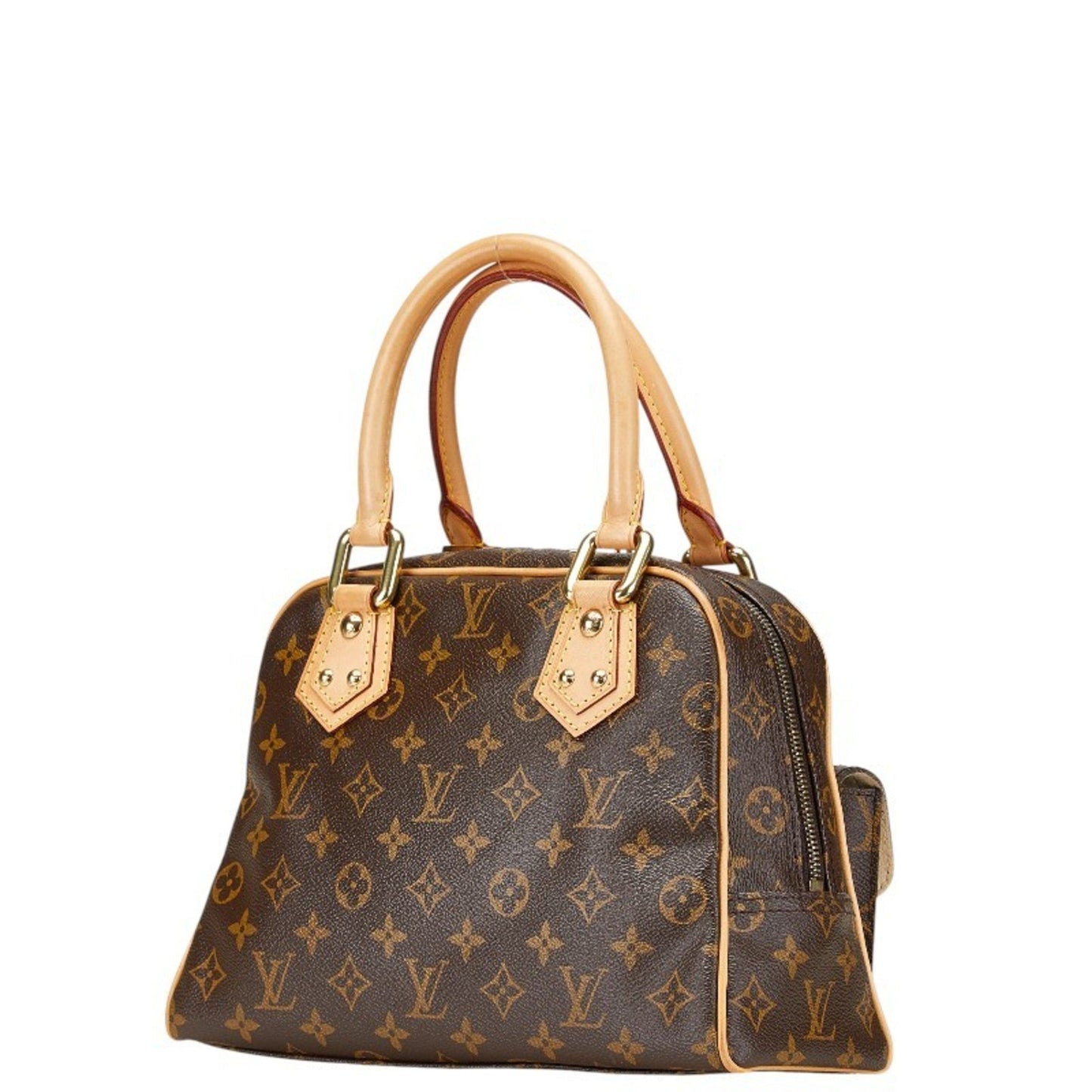 Louis Vuitton Monogram Manhattan Pm Handbag M40026 Brown Leather