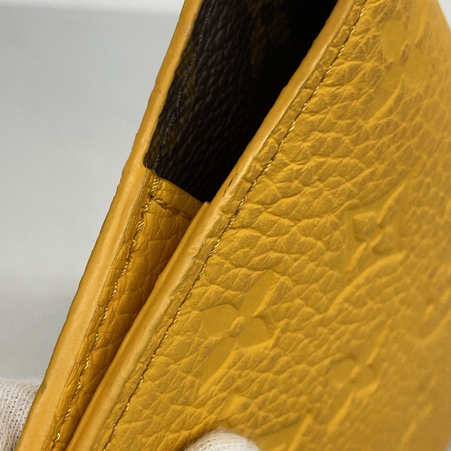 Louis Vuitton Monogram Taurillon Notebook Cover Pm Emily Gi1210 Saffron Yellow