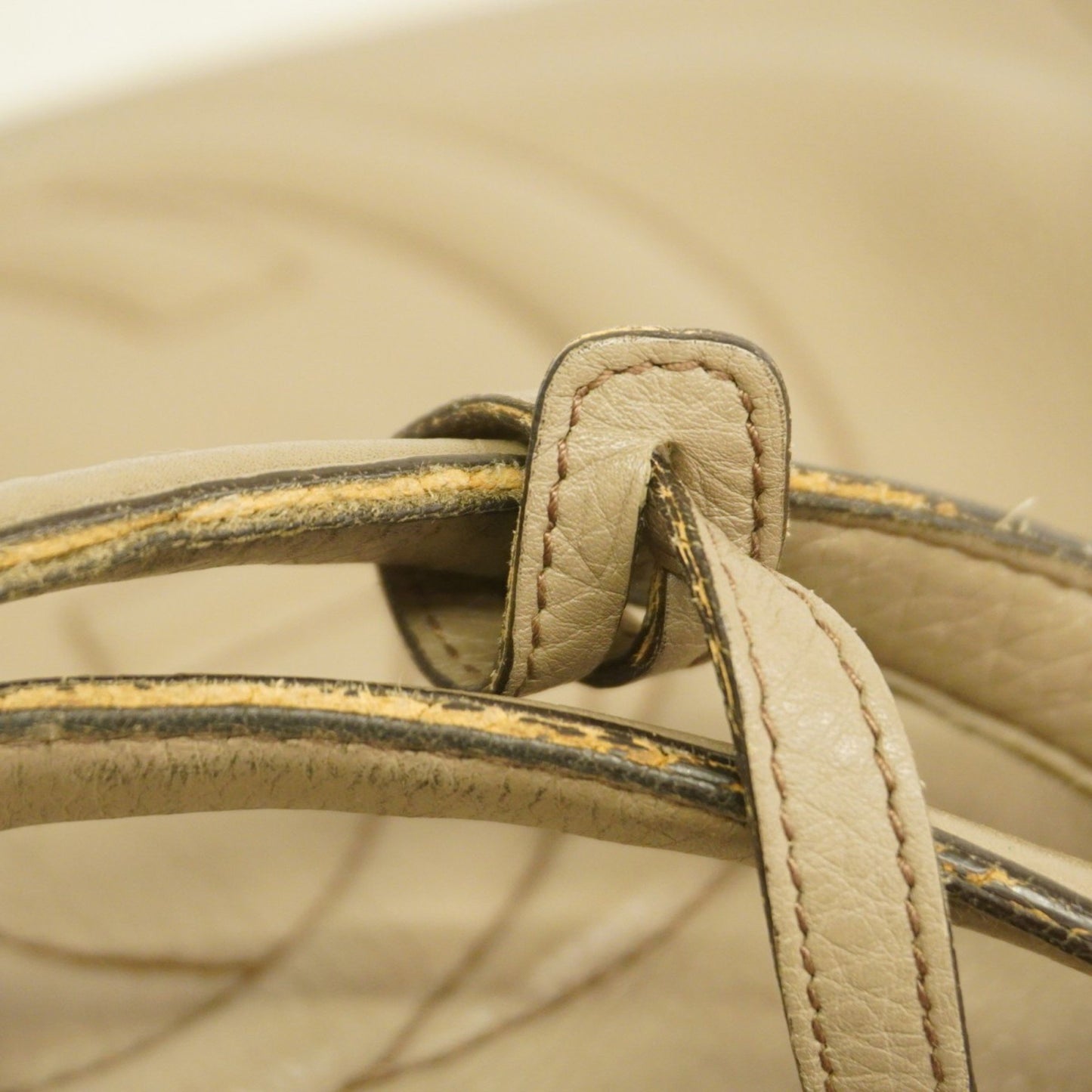 Gucci Soho Tote Bag 282309 Leather Beige Champagne