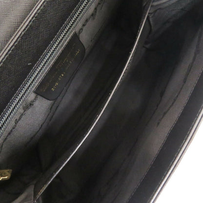 Salvatore Ferragamo Gancini Dy-21 8791 Leather Black Handbag 1410Salvatore