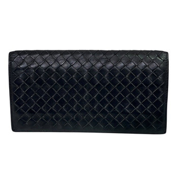 Bottega Veneta Intrecciato Black Long Wallet