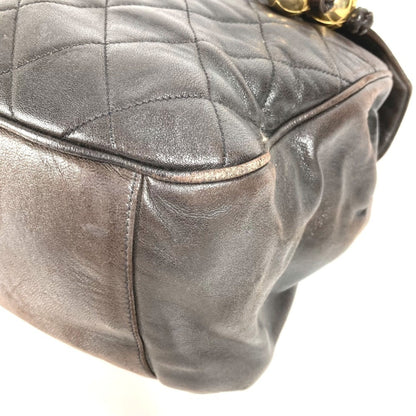 Chanel Matelasse Quilted Vintage Cc Coco Mark Logo Backpack With Ball Drawstring And Chain