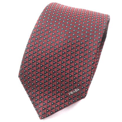 Prada 2020 Ucr77 100% Silk All-Over Logo Tie