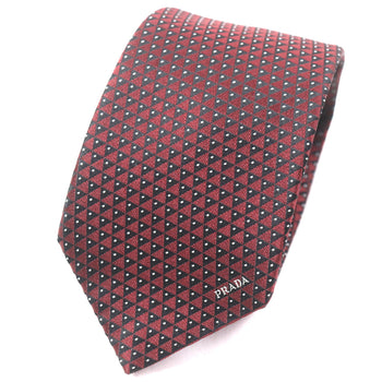 Prada 2020 Ucr77 100% Silk All-Over Logo Tie