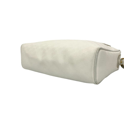 Gucci Old Gucci Micro Gg Leather Shoulder Bag/Pochette/Sacoche In White 38183