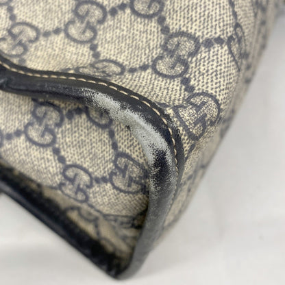 Gucci Gg Supreme Sherry Line Shoulder Bag 246411 Navy Beige