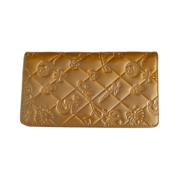 Chanel Coco Mark Symbol Charm Icon Bi-Fold Long Wallet A37151 Gold Color