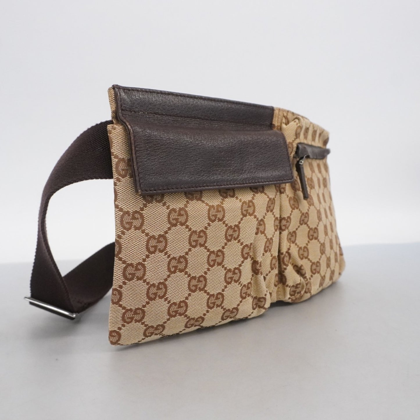 Gucci Gg Canvas Waist Bag 28566 Brown