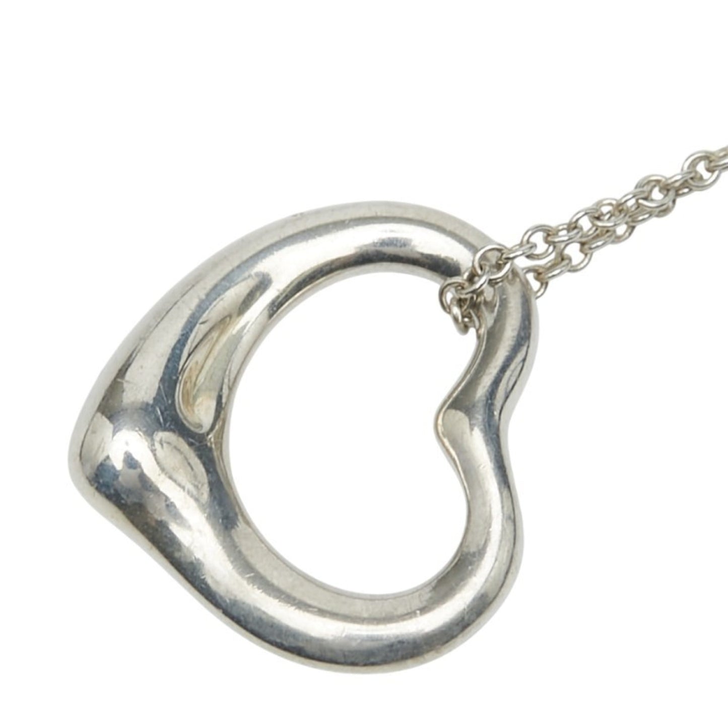 Tiffany & Co. Open Heart Necklace In 925 Sterling Silver