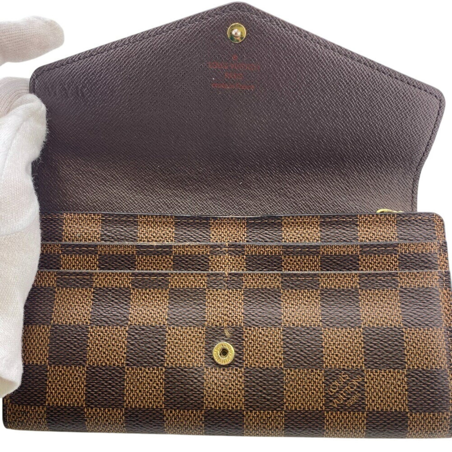 Louis Vuitton N63209 Portefeuille Sarah Damier Long Wallet Brown