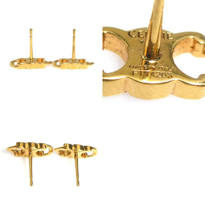 Celine Triomphe Earrings In Gold Metal For Women