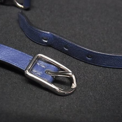 Hermes Etrier Double Tour Choker - Blue Swift Leather