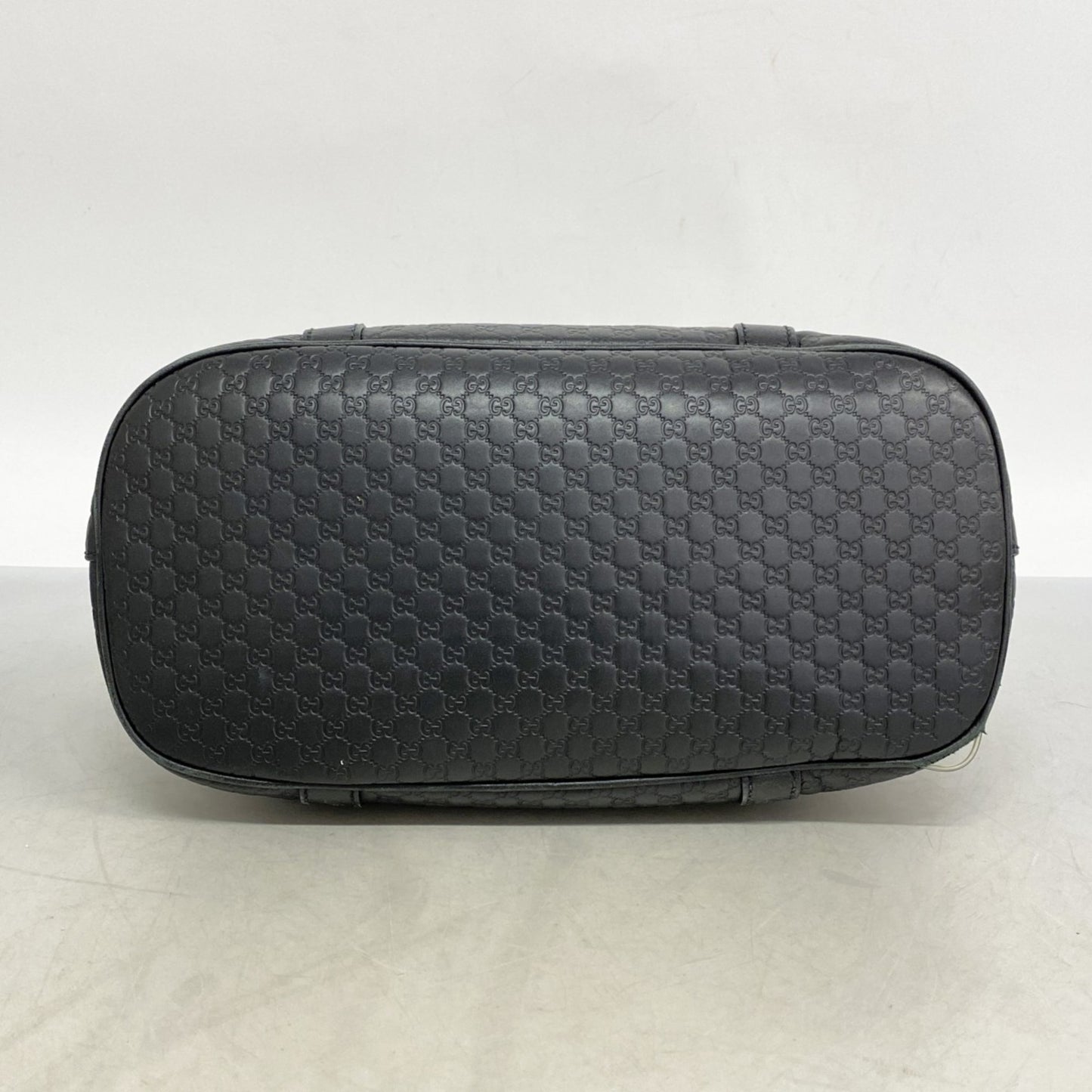 Gucci Micro Guccissima Handbag 449663 Leather Black Champagne