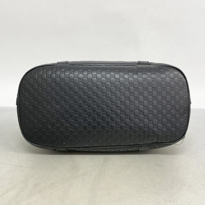 Gucci Micro Guccissima Handbag 449663 Leather Black Champagne