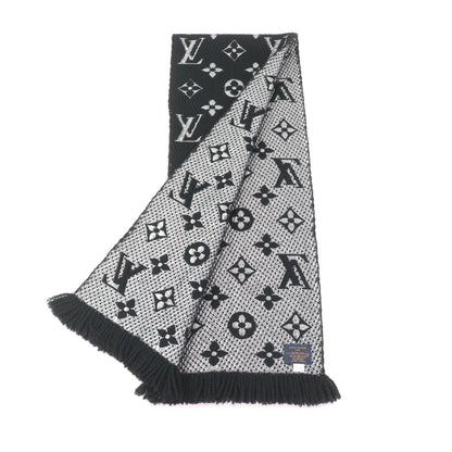 Louis Vuitton M75833 Echarpe Logomania Shine Silk Blend Noir Monogram Scarf
