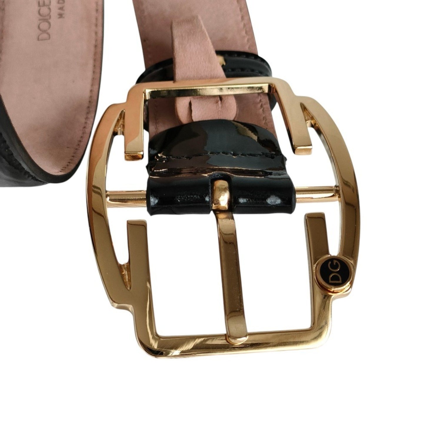 Dolce & Gabbana Women'S Patent Leather Pin Buckle Belt