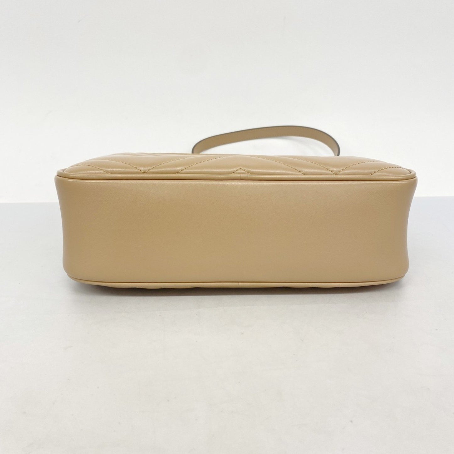 Gucci Gg Marmont Shoulder Bag 447632 Leather Beige