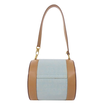 Bvlgari Drum Bag Logomania Handbag Canvas Leather