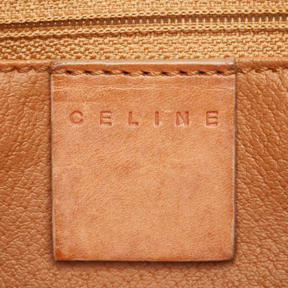 Celine Macadam Shoulder Bag Brown Pvc Leather