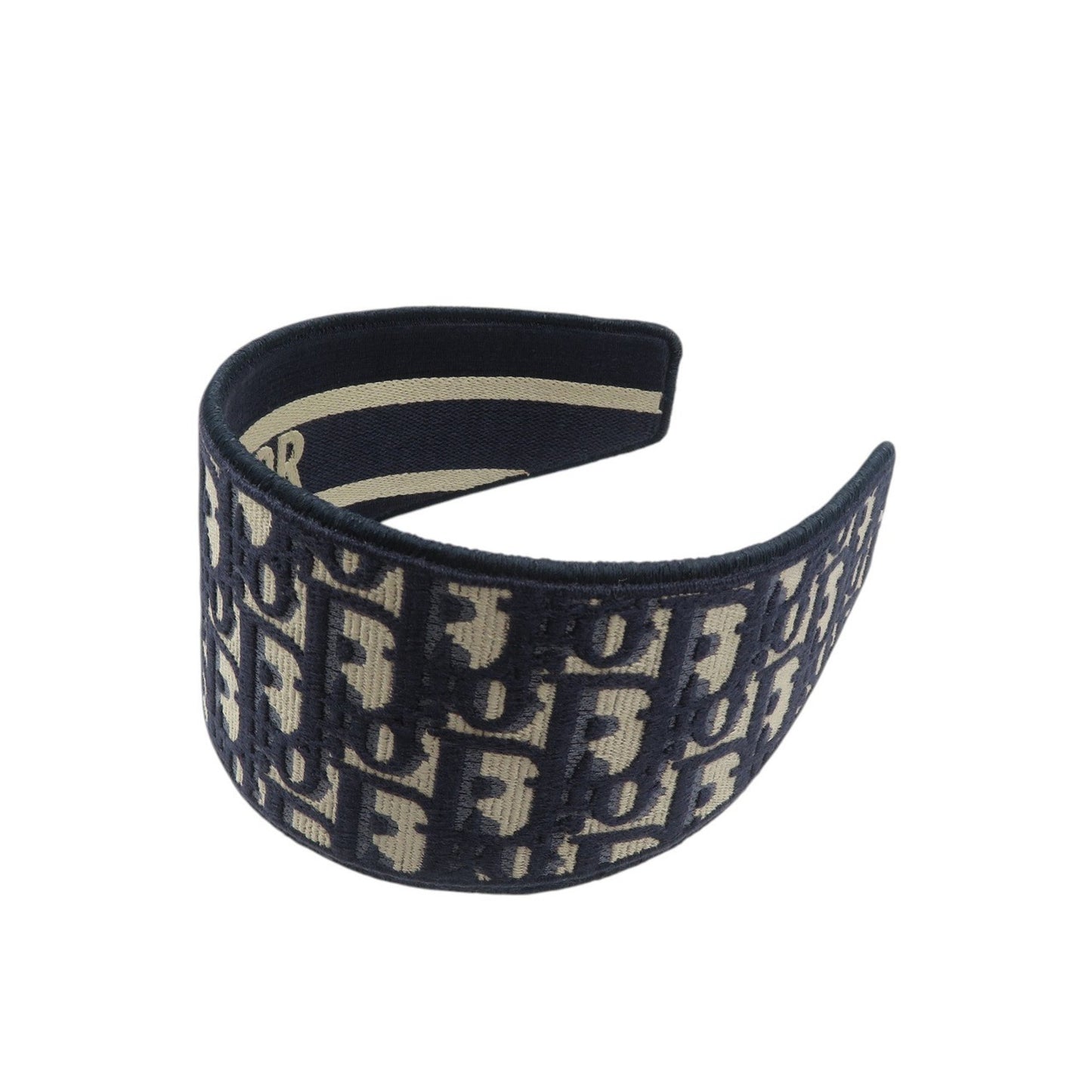 Christian Dior Oblique Headband Canvas Navy 0929