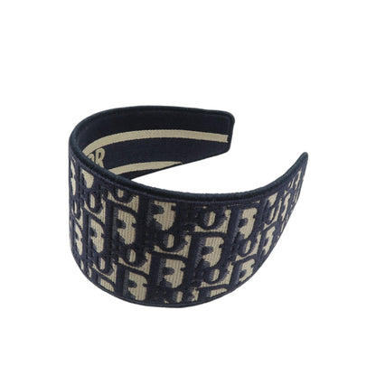 Christian Dior Oblique Headband Canvas Navy 0929