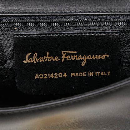 Salvatore Ferragamo Gancini Crossbody Chain Shoulder Bag Aq214204 Black Leather