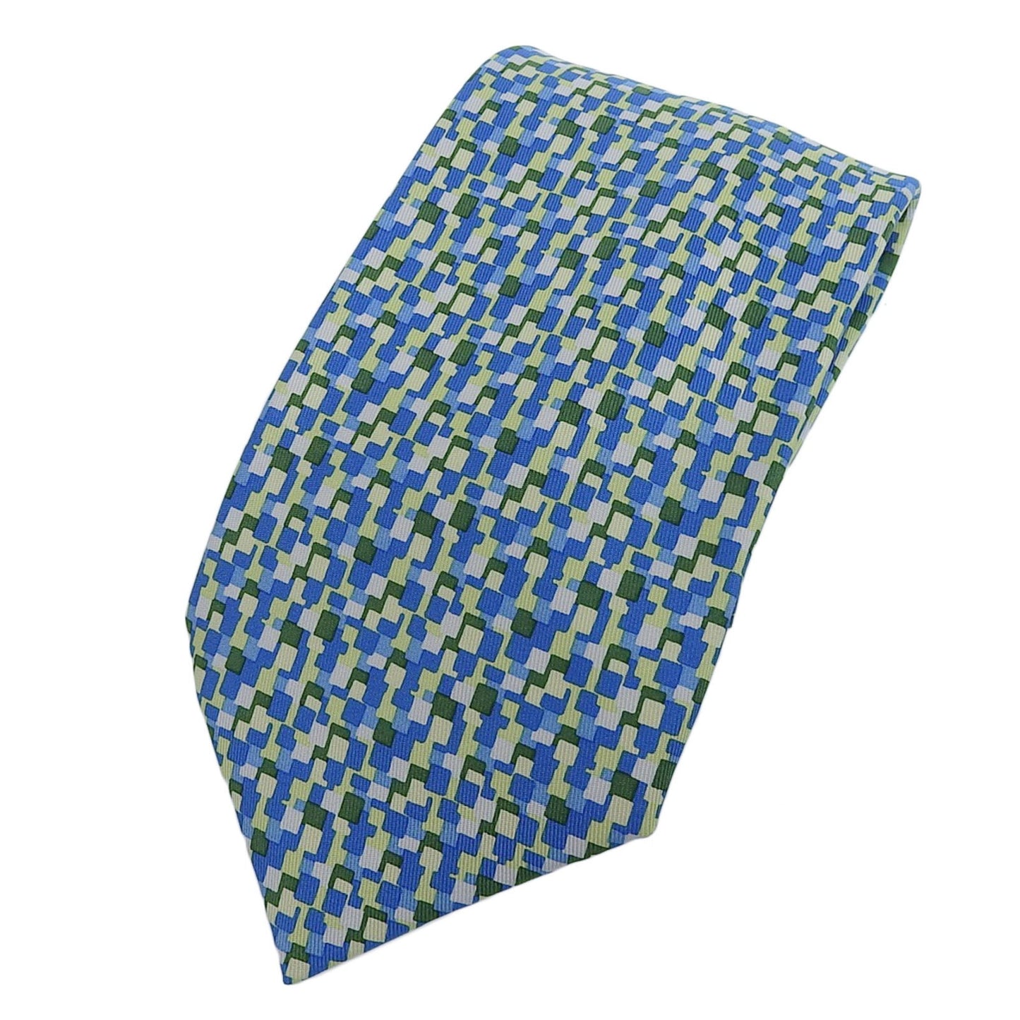 Hermes 5089 Pa 100% Silk All-Over Logo Print Tie