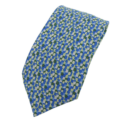 Hermes 5089 Pa 100% Silk All-Over Logo Print Tie