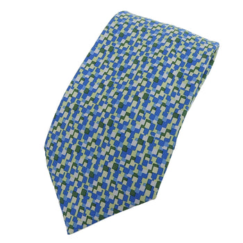 Hermes 5089 Pa 100% Silk All-Over Logo Print Tie
