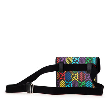 Gucci Gg Psychedelic Waist Bag/Body Bag 598113 Black/Multicolor Leather