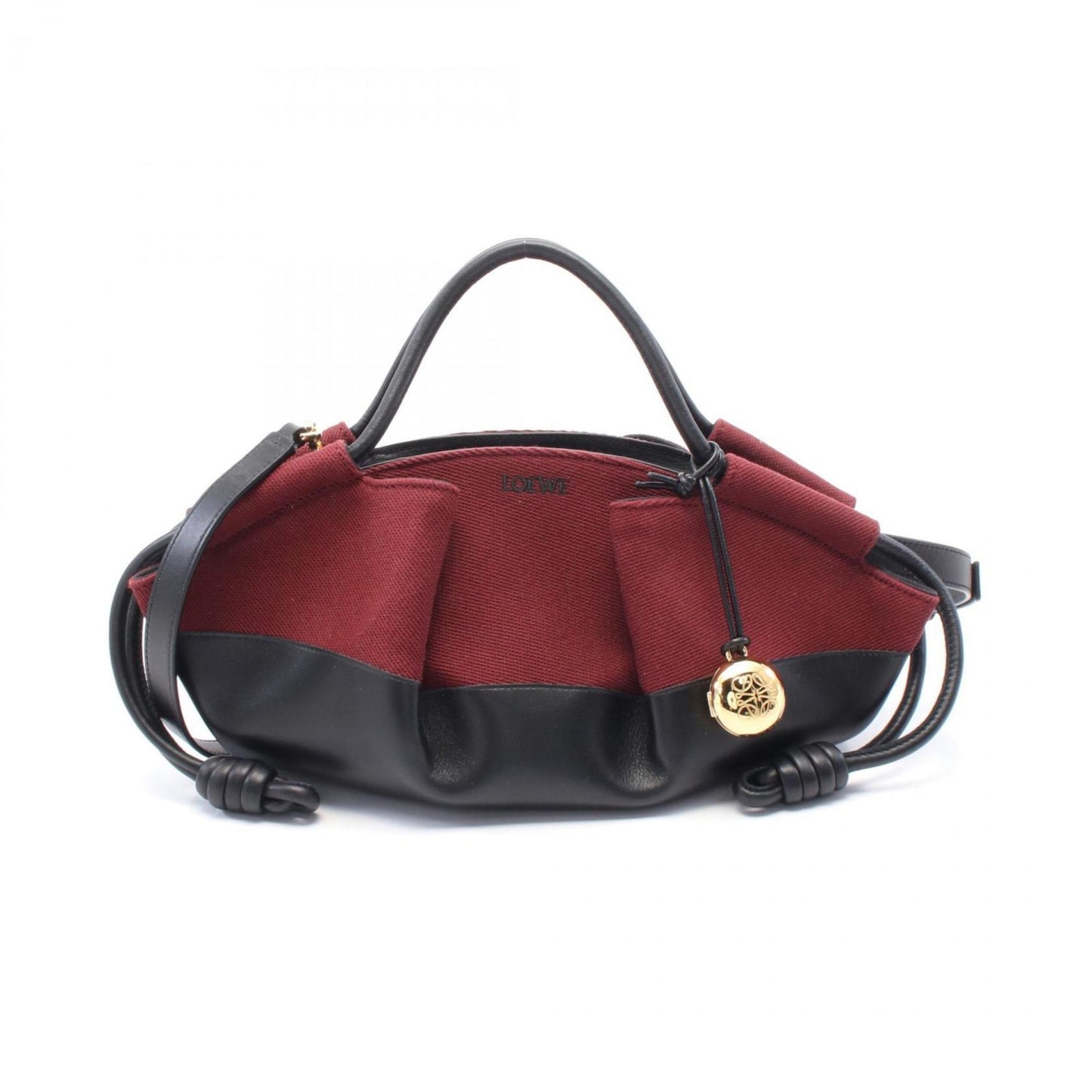 Loewe Paseo Small Handbag Canvas Leather