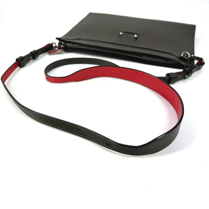 Christian Louboutin Logo 2Way Bag Pochette Clutch Shoulder Leather