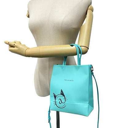Tiffany&Co. Tiffany Cat Street Shoulder Tote Bag Blue
