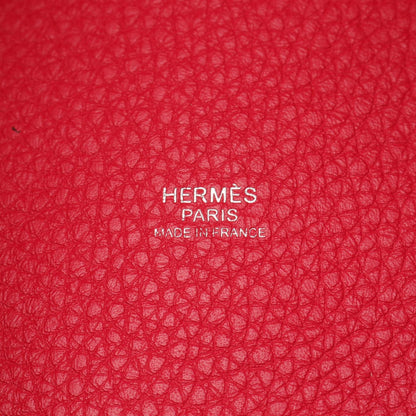 Hermes Herms Picotin Pm Rouge Serie Rose Mexico Handbag In Taurillon Clemence Leather