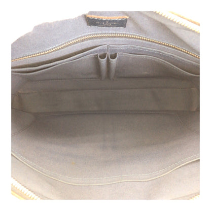 Louis Vuitton Taiga Porte-Document Voyage Mm Blue Leather Briefcase With Silver Hardware