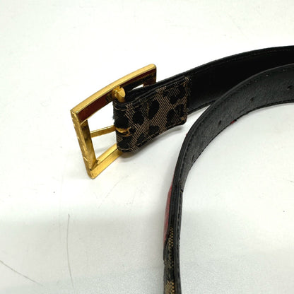 Fendi Leopard Belt Brown/Red Goldhardware