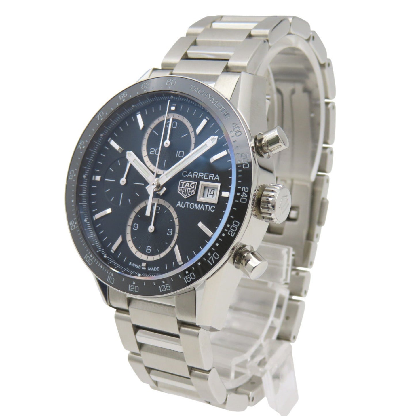 Like New Tag Heuer Carrera Calibre 16 Cv201Aj-9 Automatic Watch In Stainless Steel