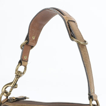 Coach Signature Canvas And Leather Shoulder Bag