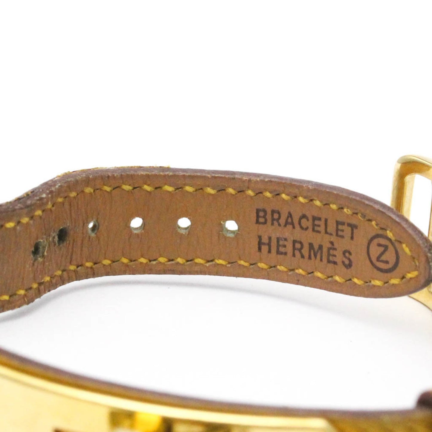 Hermes Kelly Watch Gold Plated Leather Quartz