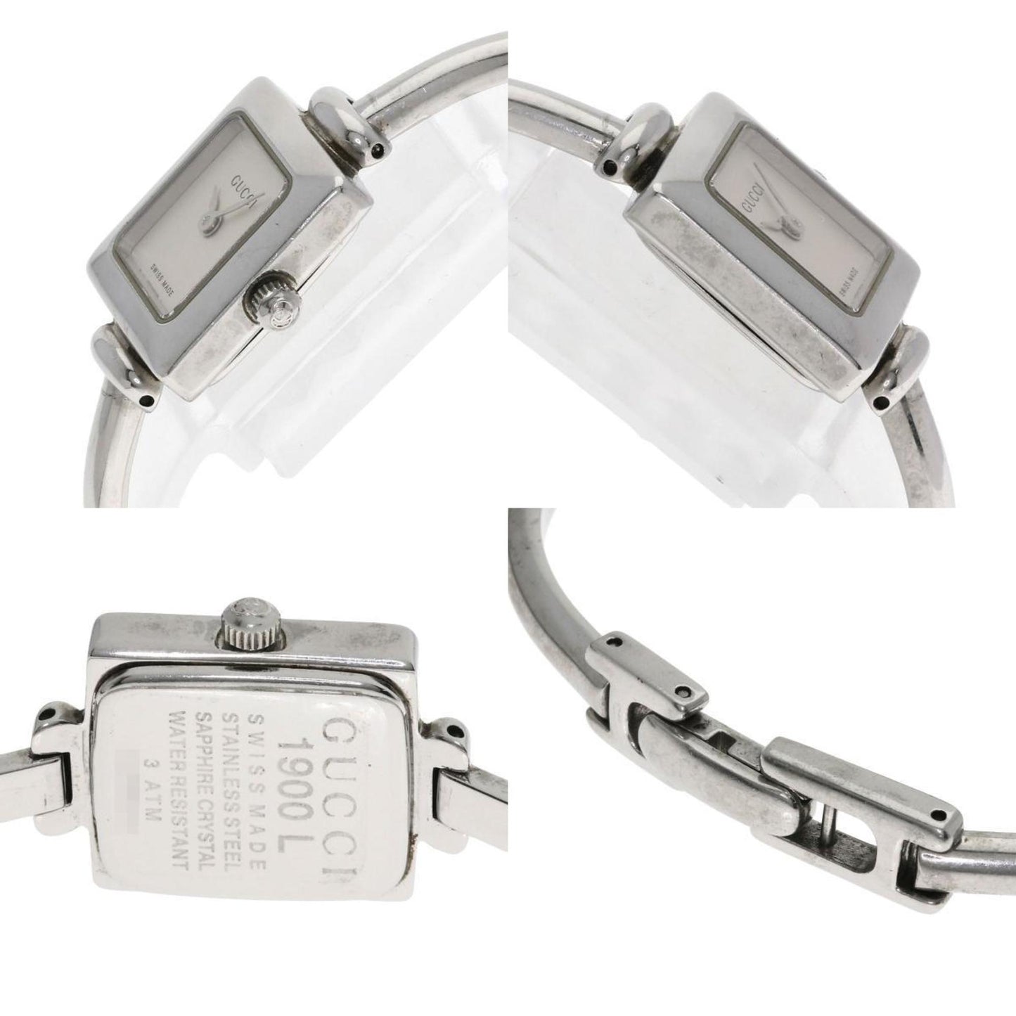 Gucci 1900L Square Face Watch Stainless Steel/Ss